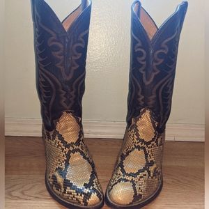 Snakeskin Cowboy Boots Mens